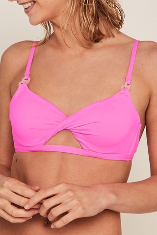 $Haut de maillot push-up Fishnetiz - Rose