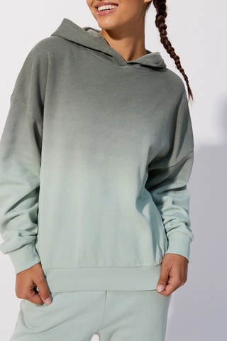 $Sweat dip and dye Dipiz en coton biologique - Vert d’eau et gris chiné - Undiz