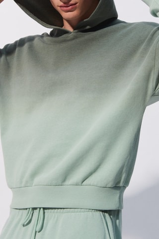$Sweat dip and dye Dipiz en coton biologique - Vert d’eau et gris chiné - Undiz