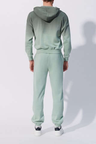 $Sweat dip and dye Dipiz en coton biologique - Vert d’eau et gris chiné - Undiz