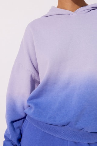 $Sweat dip and dye Dipiz en coton biologique - Mauve et indigo - Undiz