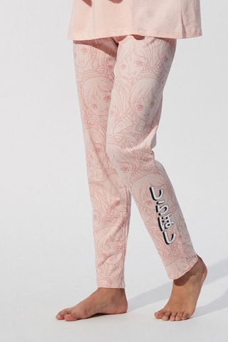 $Pantalon de pyjama Shirahoshi One Piece Shirahoshiz en coton biologique - Rose clair - Undiz