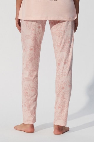 $Pantalon de pyjama Shirahoshi One Piece Shirahoshiz en coton biologique - Rose clair - Undiz