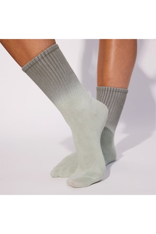$Chaussettes dip and dye Dipiz en coton biologique - Gris
