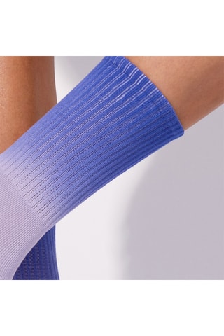 $Chaussettes dip and dye Dipiz en coton biologique - Bleu cobalt - Undiz