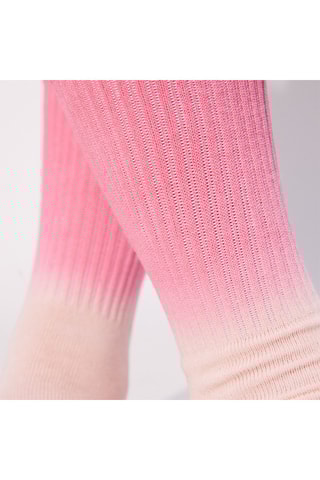 $Chaussettes dip and dye Dipiz en coton biologique - Fuchsia et rose clair - Undiz