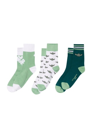$Chaussettes Yoda Star Wars Miniyodiz en coton biologique - Vert - Undiz