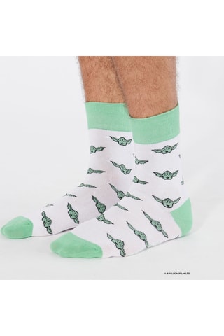 $Chaussettes Yoda Star Wars Miniyodiz en coton biologique - Vert - Undiz