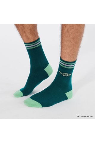 $Chaussettes Yoda Star Wars Miniyodiz en coton biologique - Vert - Undiz