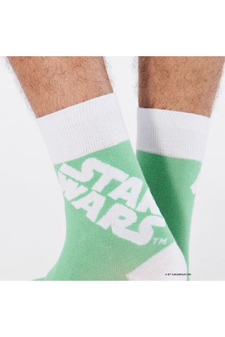 $Chaussettes Yoda Star Wars Miniyodiz en coton biologique - Vert - Undiz