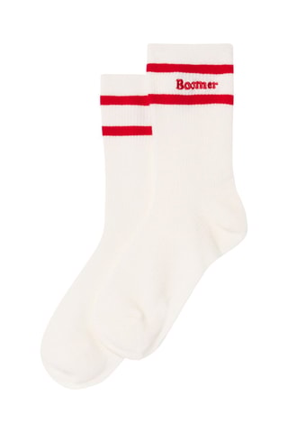 $Chaussettes Boomotiz en coton biologique - Blanc - Undiz