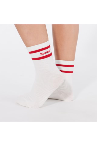 $Chaussettes Boomotiz en coton biologique - Blanc - Undiz