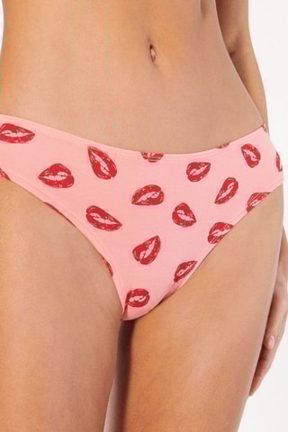$3 culottes Bottliz - Corail et blanc
