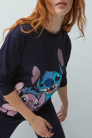 $Pyjama Bigstitchiz Lilo et Stitch Disney Bigstitchiz en coton biologique - Bleu marine - Undiz