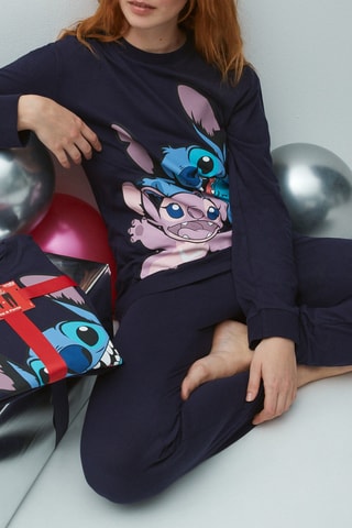 $Pyjama Bigstitchiz Lilo et Stitch Disney Bigstitchiz en coton biologique - Bleu marine - Undiz