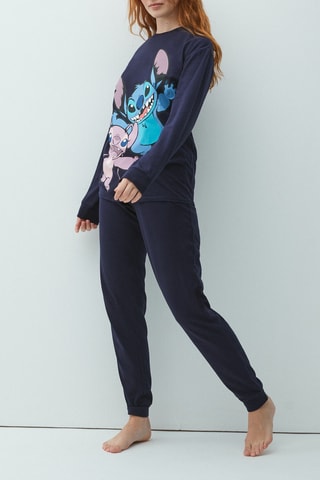 $Pyjama Bigstitchiz Lilo et Stitch Disney Bigstitchiz en coton biologique - Bleu marine - Undiz