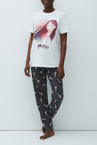 $T-shirt en coton biologique Mulan Disney Mulalliz - Blanc - Undiz