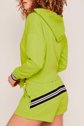 $Sweat noué à capuche Actinoutiz - Vert citron