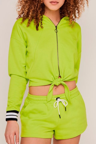 $Sweat noué à capuche Actinoutiz - Vert citron