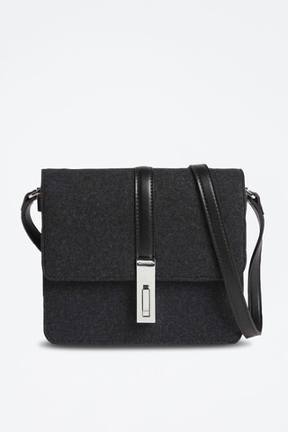 $Sac bandoulière en laine Gris foncé