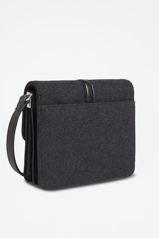 $Sac bandoulière en laine Gris foncé