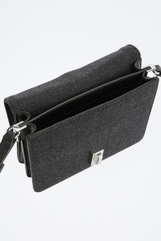 $Sac bandoulière en laine Gris foncé