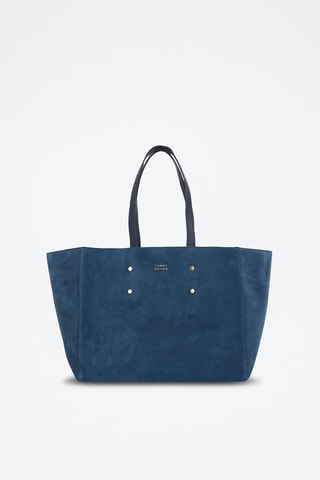 $Cabas en nubuck Bleu foncé