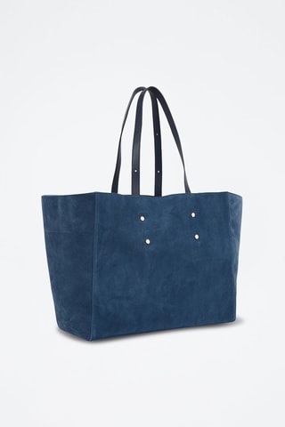 $Cabas en nubuck Bleu foncé