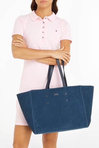 $Cabas en nubuck Bleu foncé