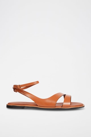 $Sandales en cuir Marron
