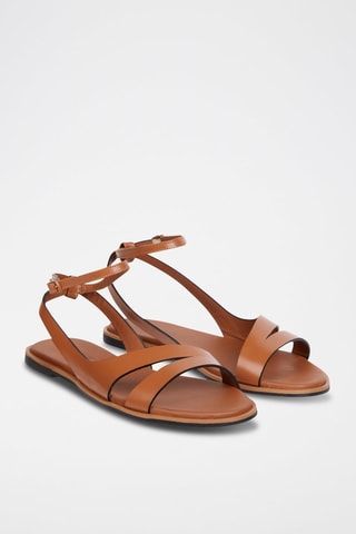 $Sandales en cuir Marron