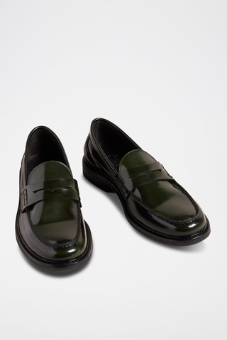 $Mocassins en cuir verni Brynner - Noir