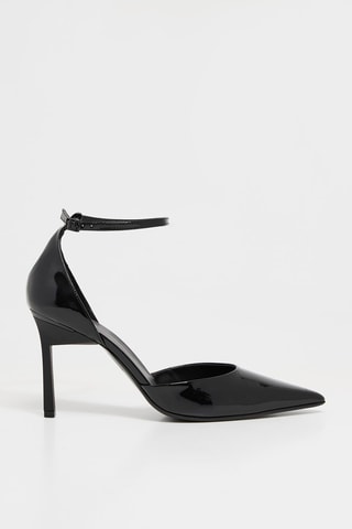 $Escarpins en cuir verni - Noir
