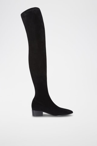 $Cuissardes en nubuck - Noir