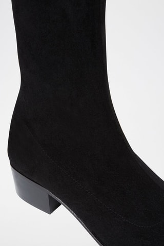 $Cuissardes en nubuck - Noir