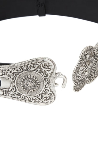 $Ceinture en cuir - Noir