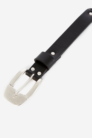 $Ceinture en cuir - Noir