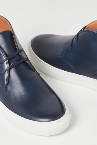 $Boots en cuir Clarecb - Bleu marine