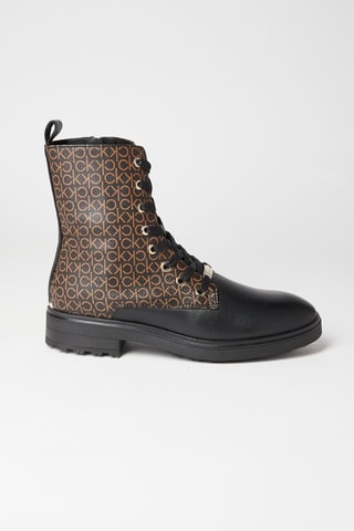 $Bottines en cuir Noir et marron
