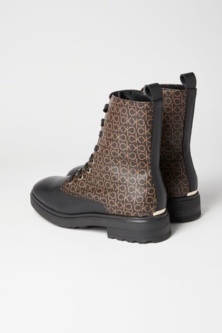 $Bottines en cuir Noir et marron