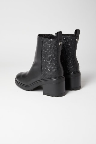 $Bottines en cuir Noir