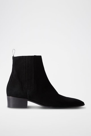 $Bottines Chelsea en nubuck - Noir