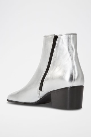 $Bottines en cuir de chèvre - Argenté