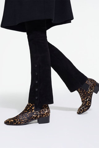 $Bottines Chelsea en cuir - Marron