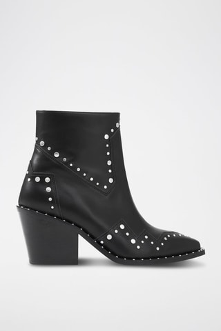 $Bottines en cuir - Noir