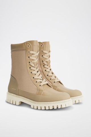 $Bottines en cuir Beige