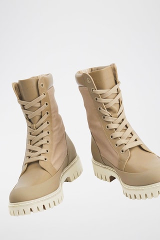 $Bottines en cuir Beige