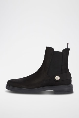 $Bottines Chelsea en nubuck Noir