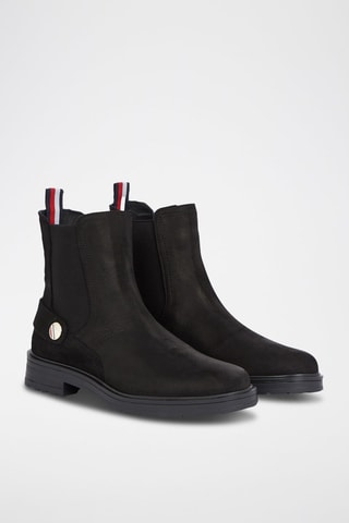 $Bottines Chelsea en nubuck Noir