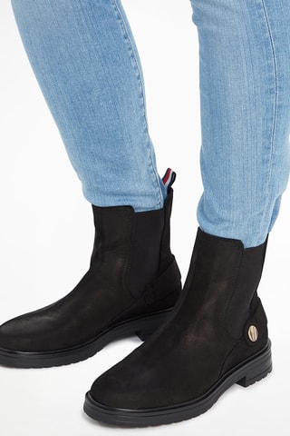 $Bottines Chelsea en nubuck Noir